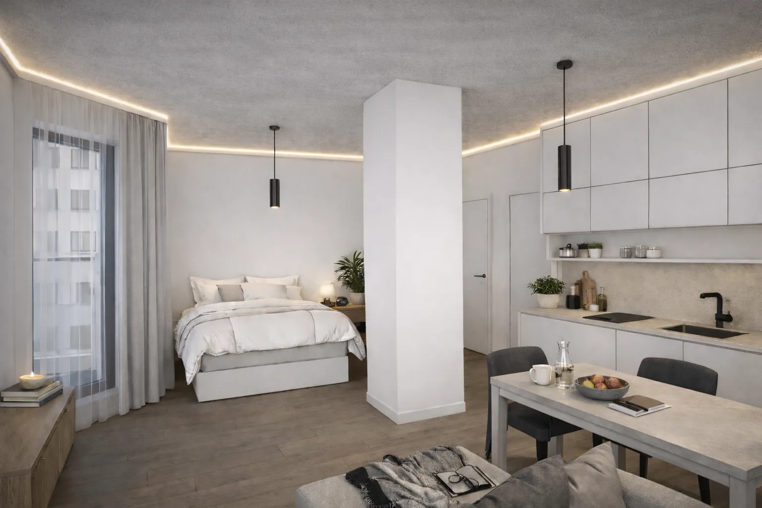 Vizualizace nového bytu Praha Smíchov, projekt Na Bělidle 21